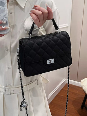 Quilted Chain Strap Crossbody Bag option 7