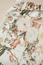 Vintage Floral Print High Waist Wide Leg Jeans option 9
