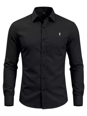 Pink Men's Slim Fit Button Up Shirt Plus Size