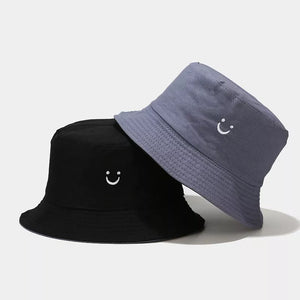 cotton Imported Size &amp hat in Foggy Blue And Black, Double-sided with regular silhouette