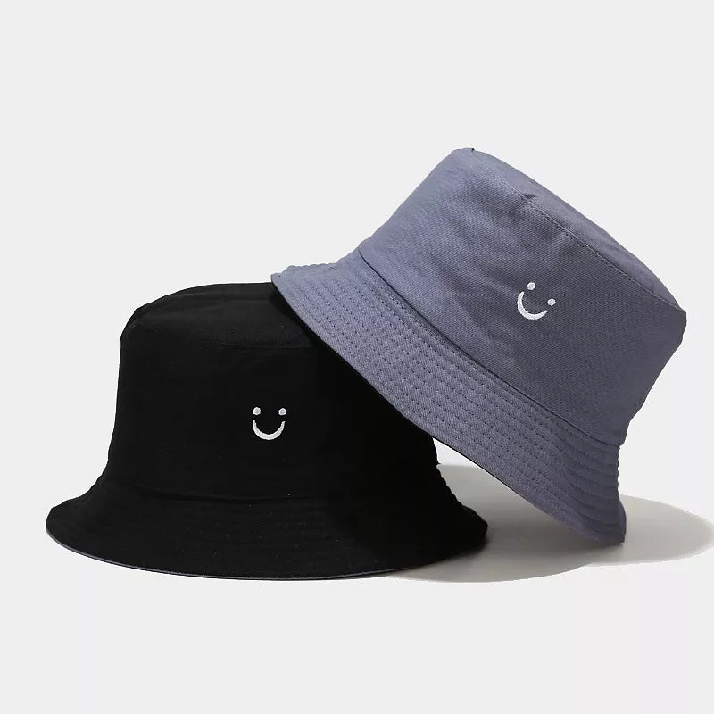 cotton Imported Size &amp hat in Foggy Blue And Black, Double-sided with regular silhouette