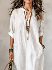 maxi dress in Camel with pocketed and maxi