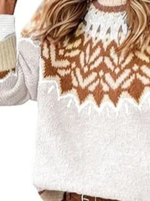 Burgundy pullover sweater with hip-length and pullover
