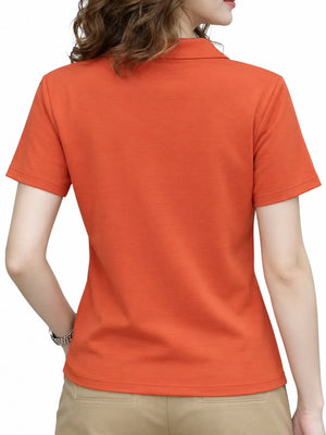 classic polo shirt in Yellow with collared
