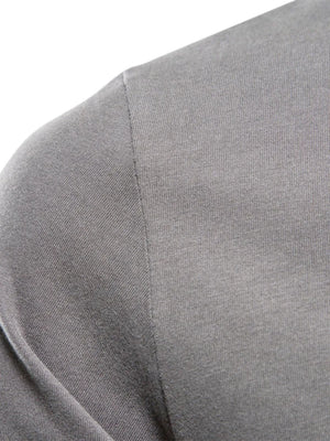 White Textured Crew-Neck Tee with Patch