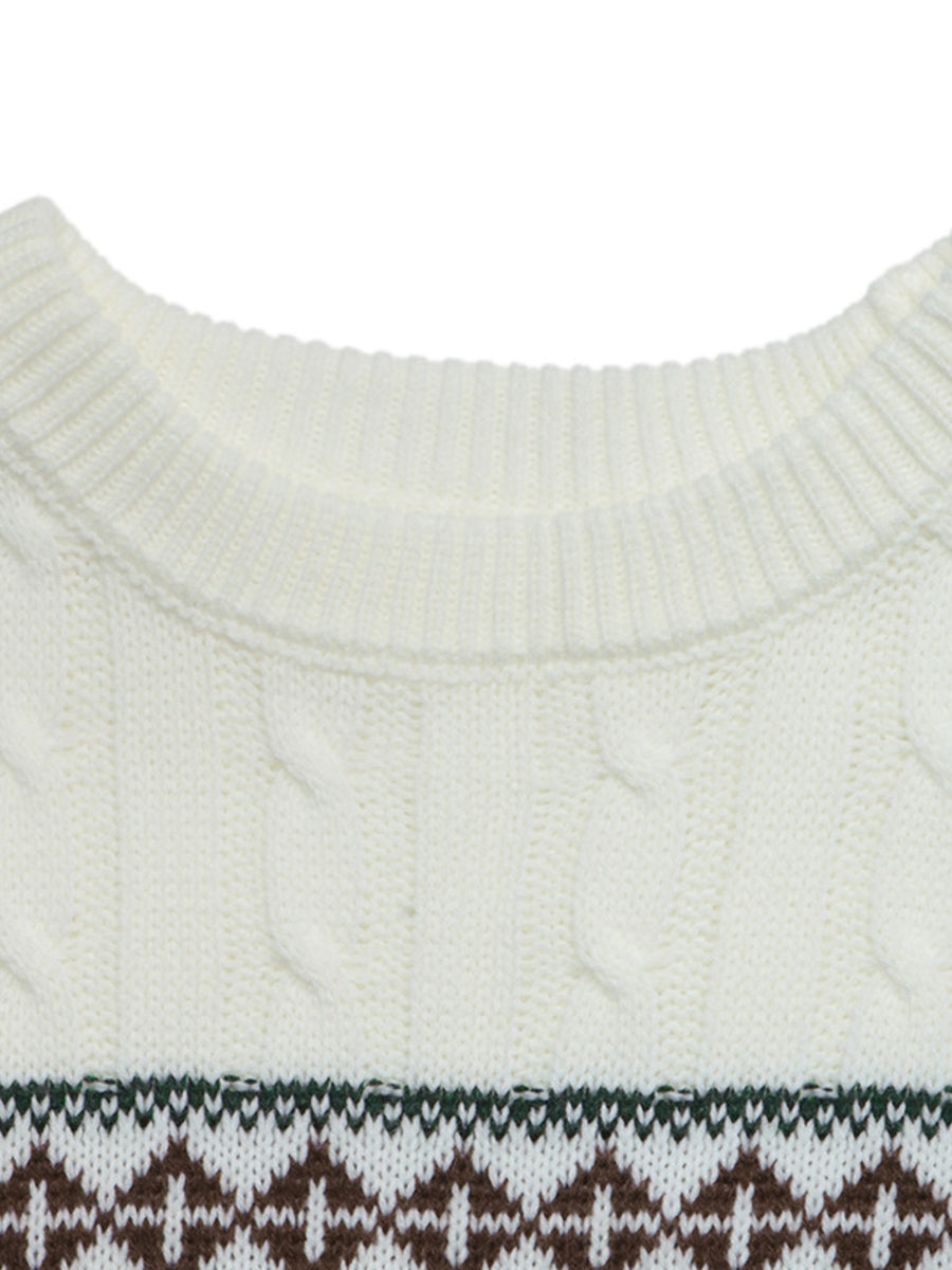 ivory pullover sweater with stretchy and long sleeve