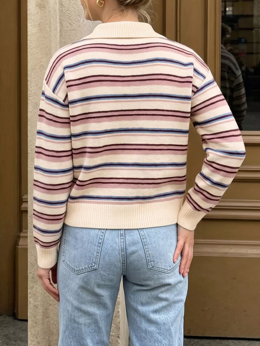 Ribbed Knit Long-sleeve Sweater option 6