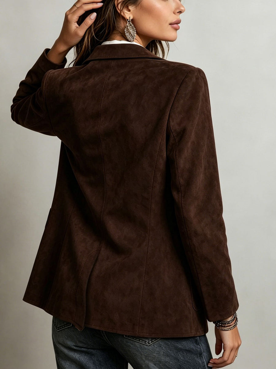 classic blazer in Terracotta with notch lapel