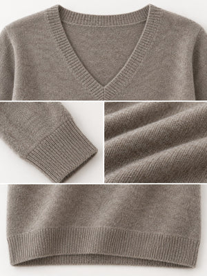 v-neck sweater in Vibrant Orange