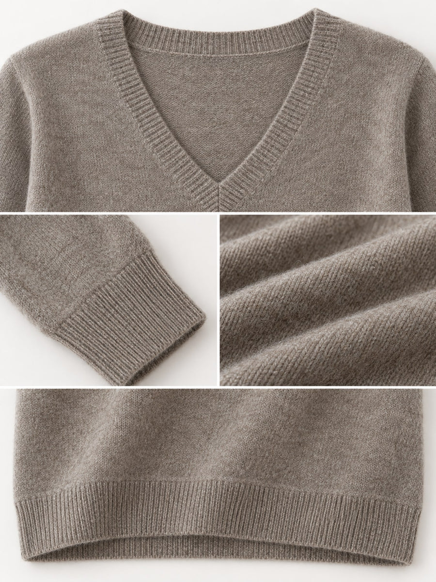 v-neck sweater in Vibrant Orange