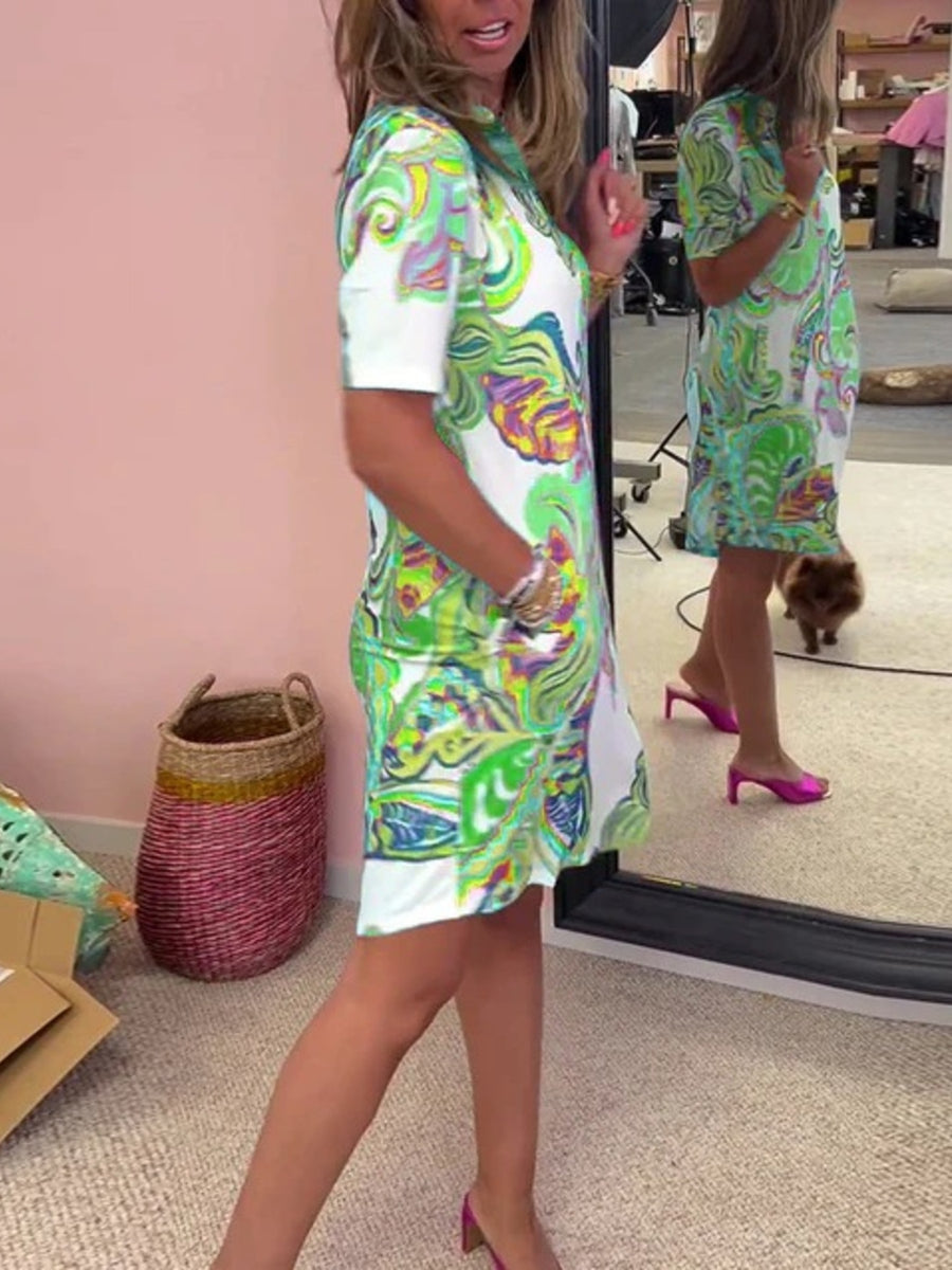 shift dress featuring paisley in Blue with 100% polyester Care instructions: Machine wash cold texture