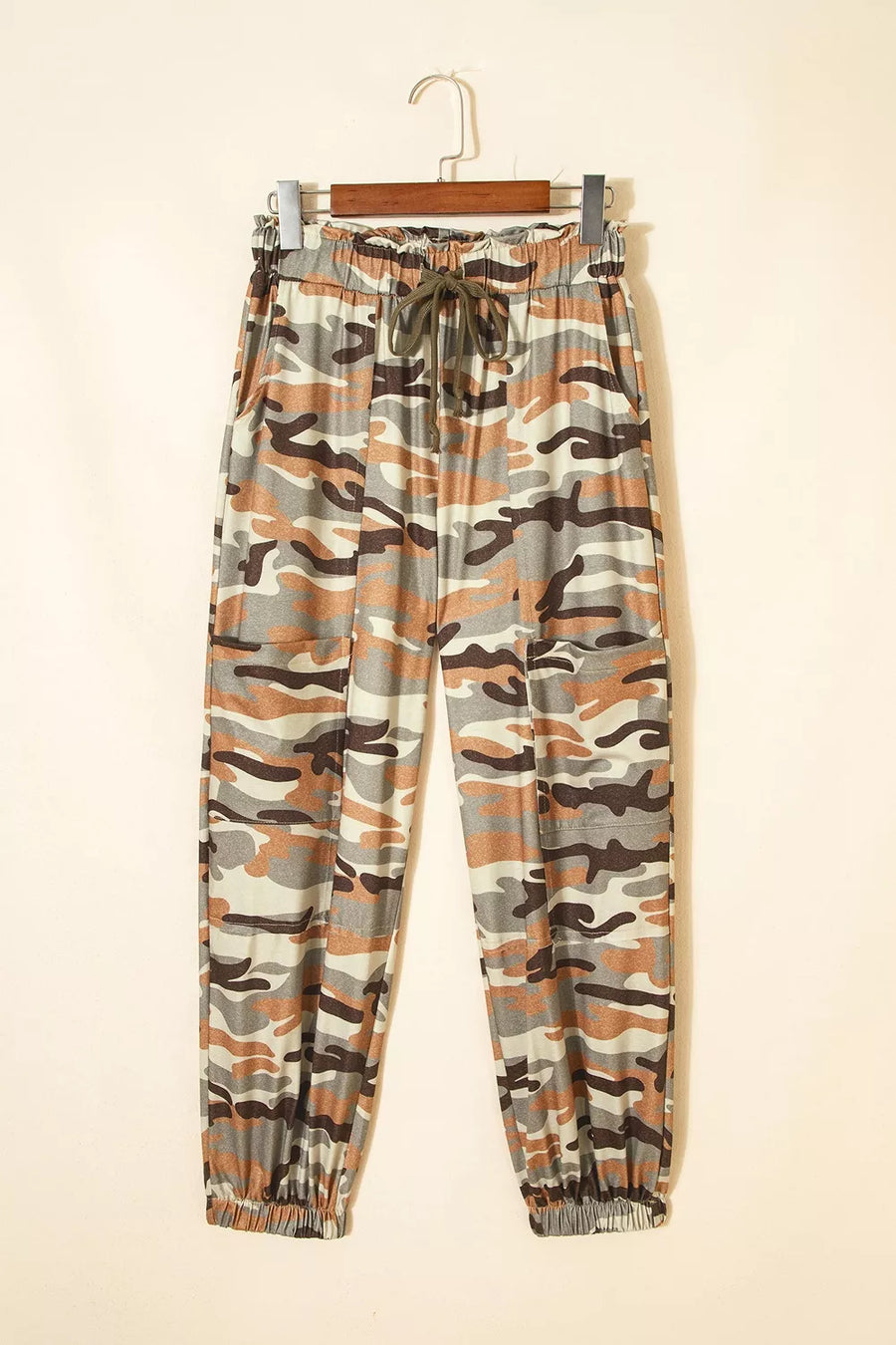 Camouflage Printed Drawstring Jogger Pants option 4