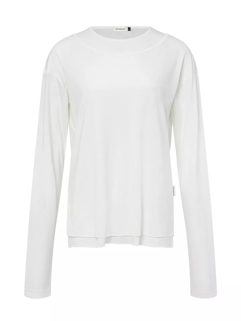 Men's Long-sleeve Round Neck T-shirt in White