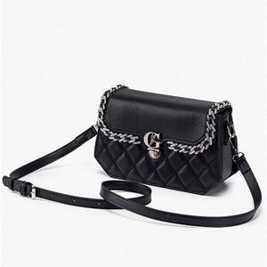 crossbody bag featuring quilted in black with PU Leather, Rhinestone Imported Size &amp texture