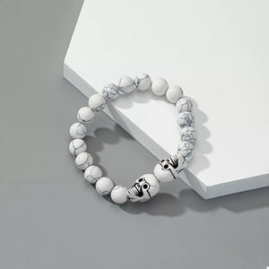bracelet in white featuring beaded and beaded fit