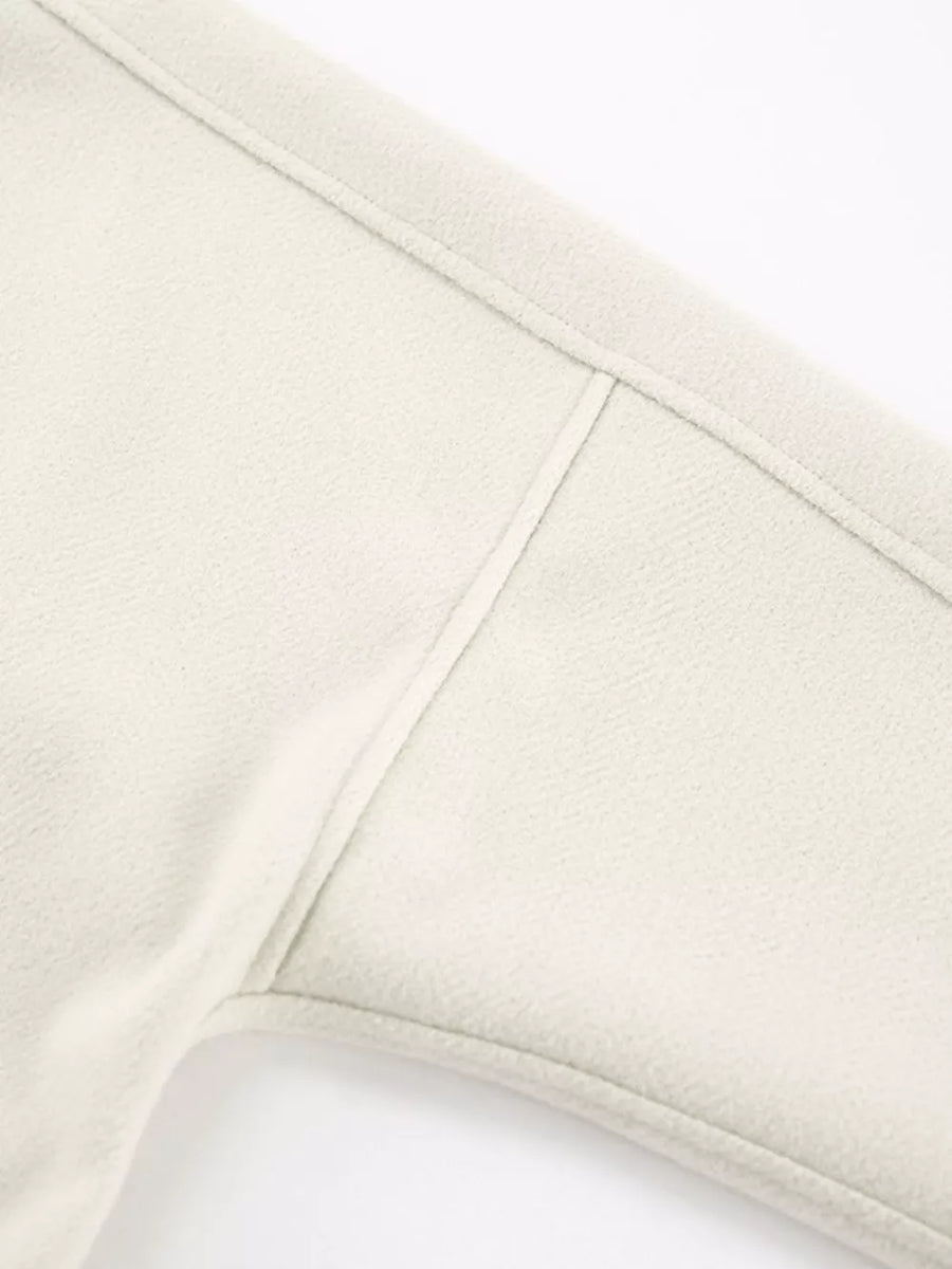 Elegant Stand Collar Open Front Outerwear option 8