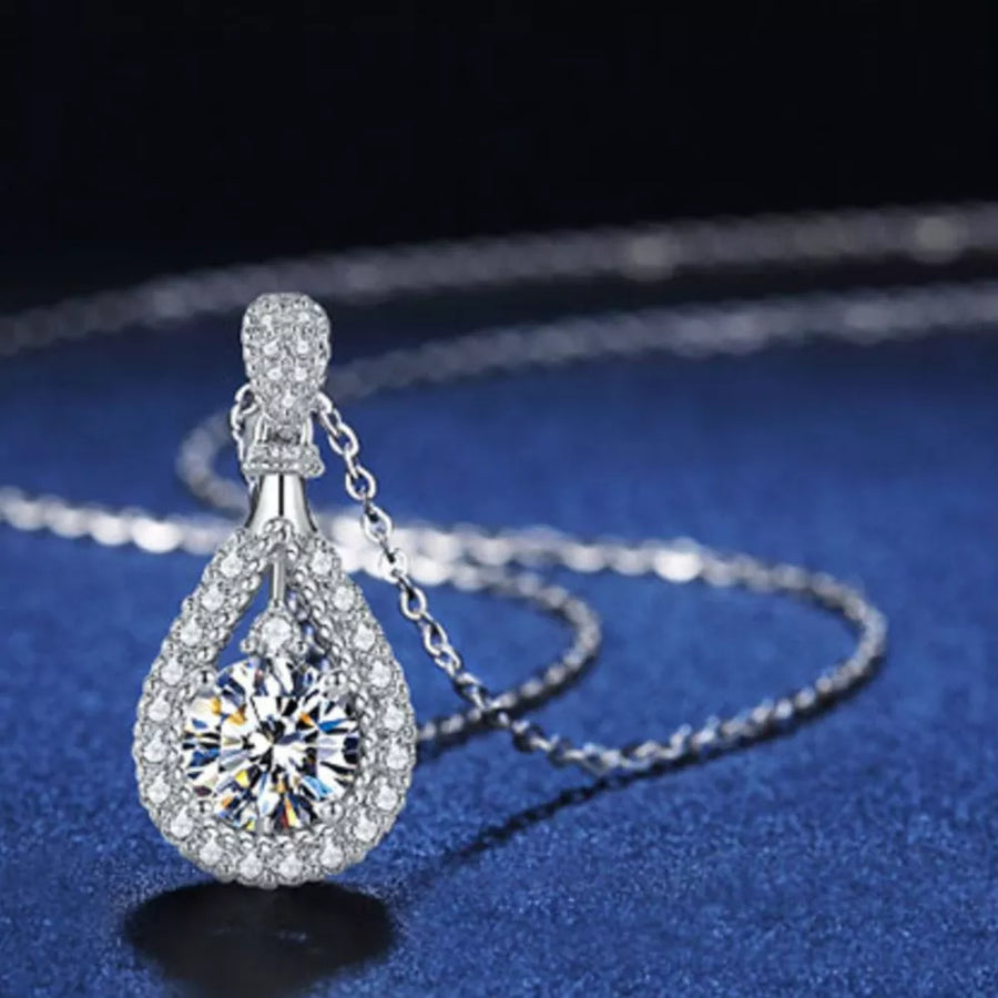 silver necklace with princess and clasp
