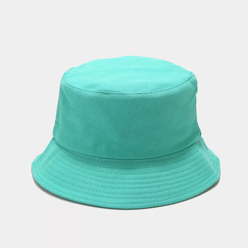 hat in teal featuring stitched brim and bucket fit