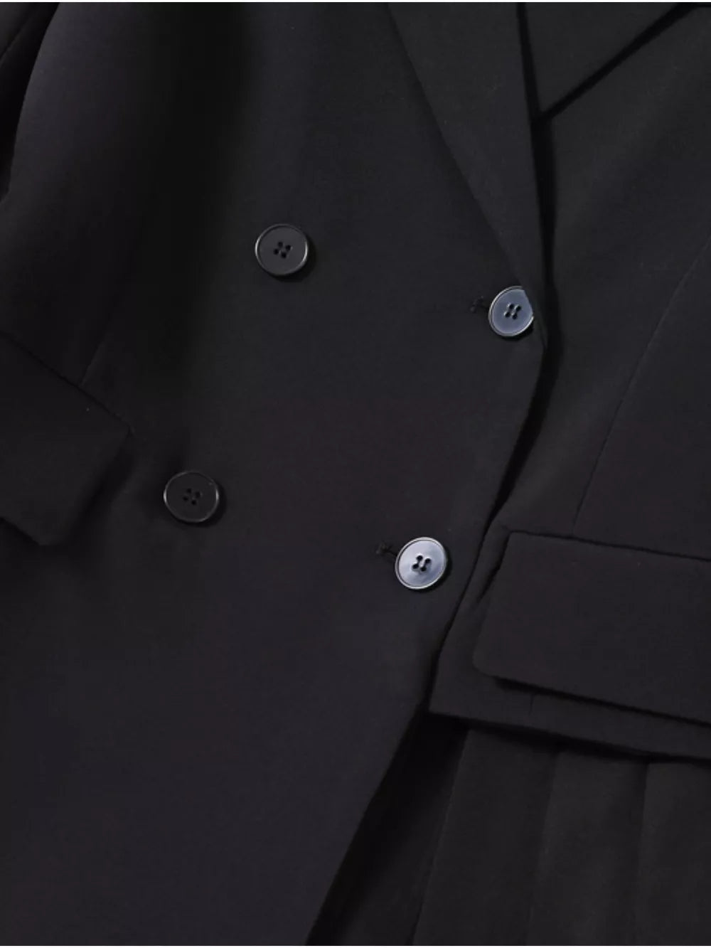 Plus Size Asymmetrical Pleated Blazer Dress option 5