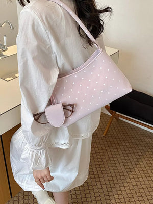 Black with Polka Dot Shoulder Bag