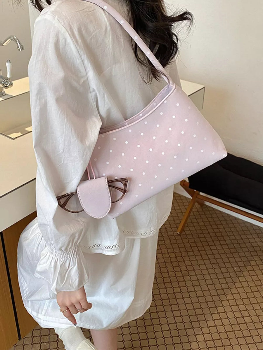 Black with Polka Dot Shoulder Bag