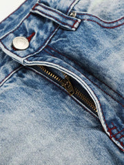 Men's Distressed Wide-leg Jeans option 7