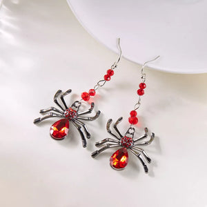 earrings in gunmetal with dangle and dangle