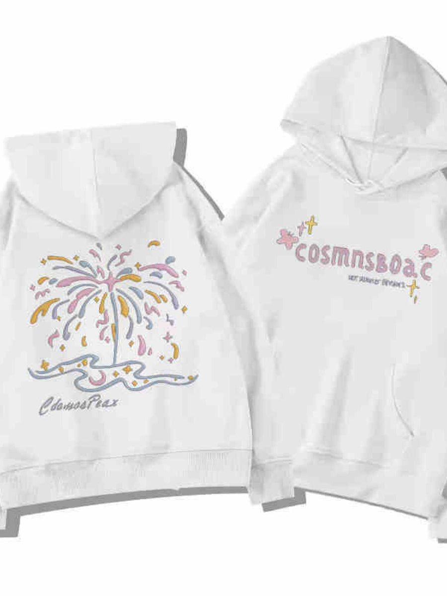 pullover hoodie featuring graphic-print in Black with 100% polyester Care instructions: Machine wash cold texture