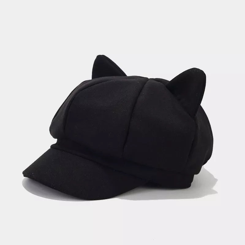 cotton Imported Size &amp hat in black with structured silhouette