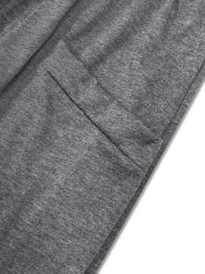 Dark gray plus size pajama pants with a visible pocket detail.