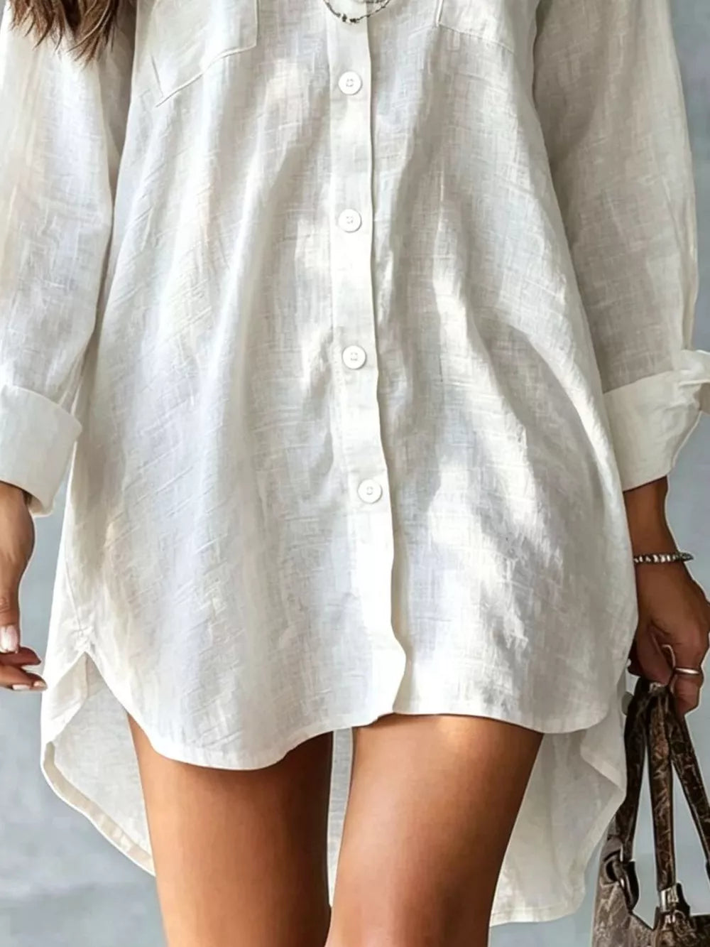 100% polyester Care instructions: Machine wash cold shirt dress in Burgundy with relaxed silhouette