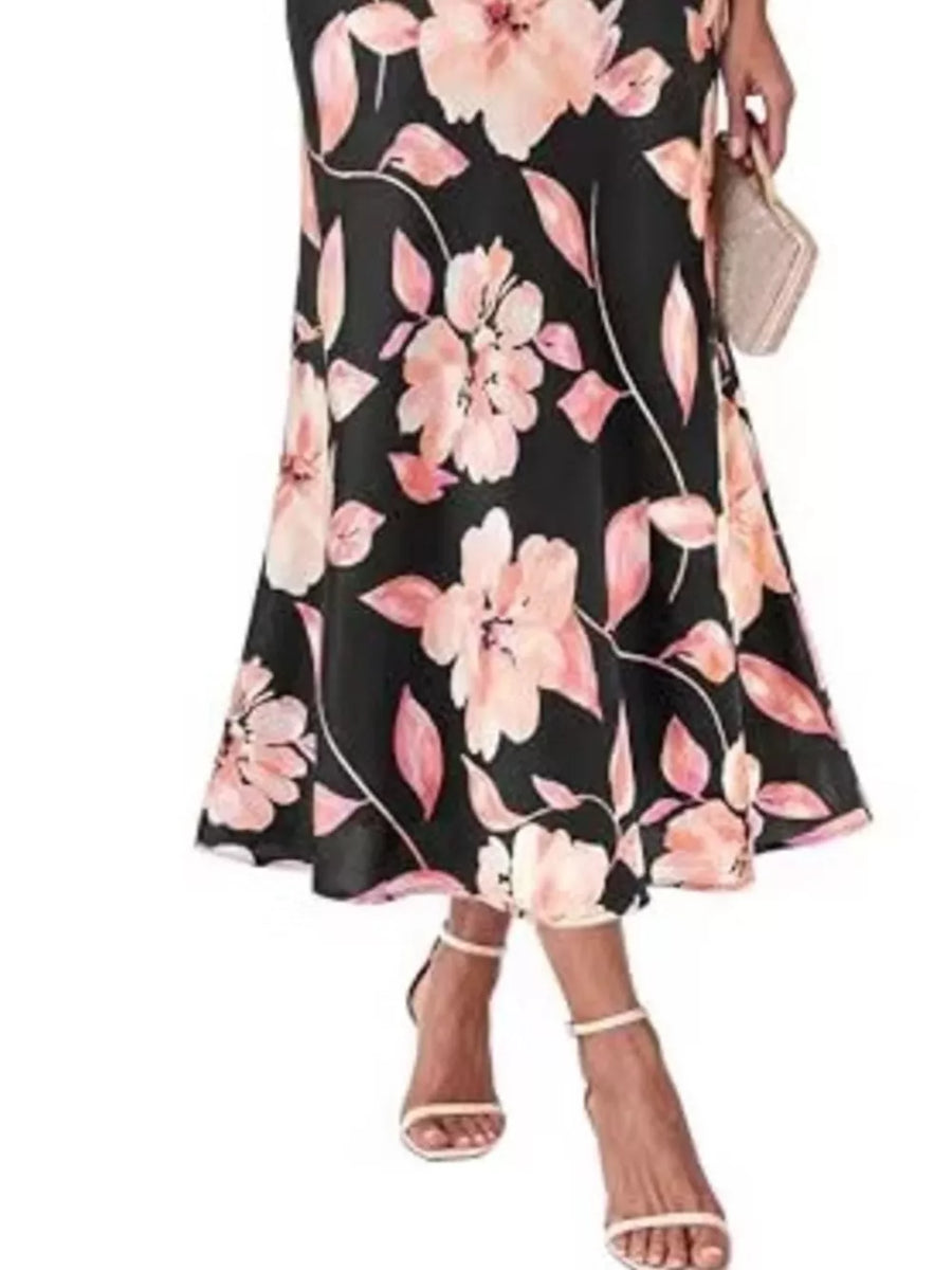 White midi skirt with not lined and sleeveless