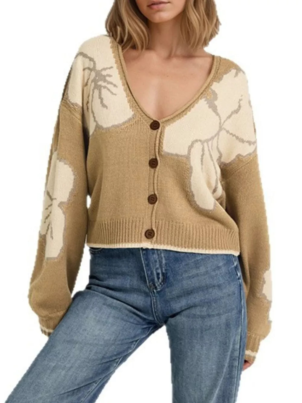 100% polyester Care instructions: Machine wash cold cardigan in Blue with relaxed silhouette
