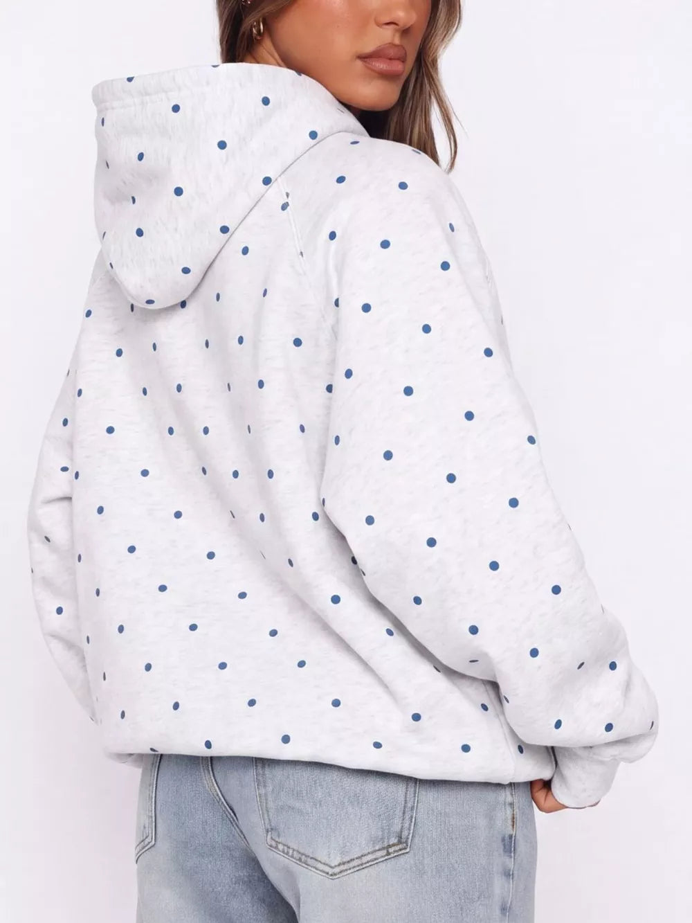 pullover hoodie in navy blue