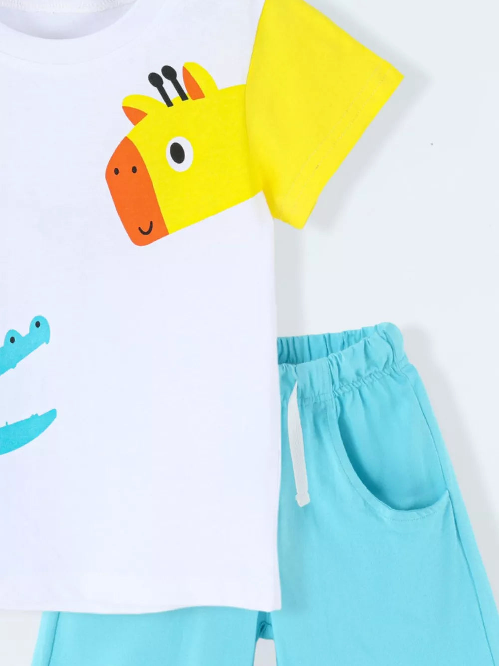 Children's Animal Print T-shirt And Shorts Set in this colorway