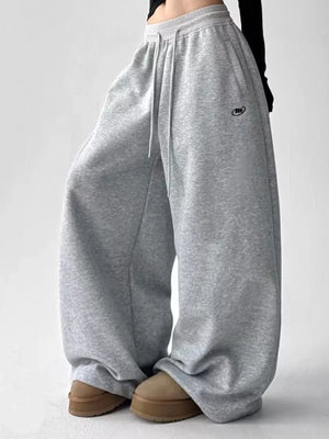 95%polyester, 5%spandex Care instructions: Machine wash cold wide-leg pants in Dark Gray with loose silhouette