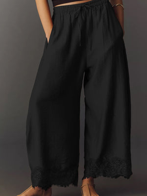 Burnt Coral wide-leg pants