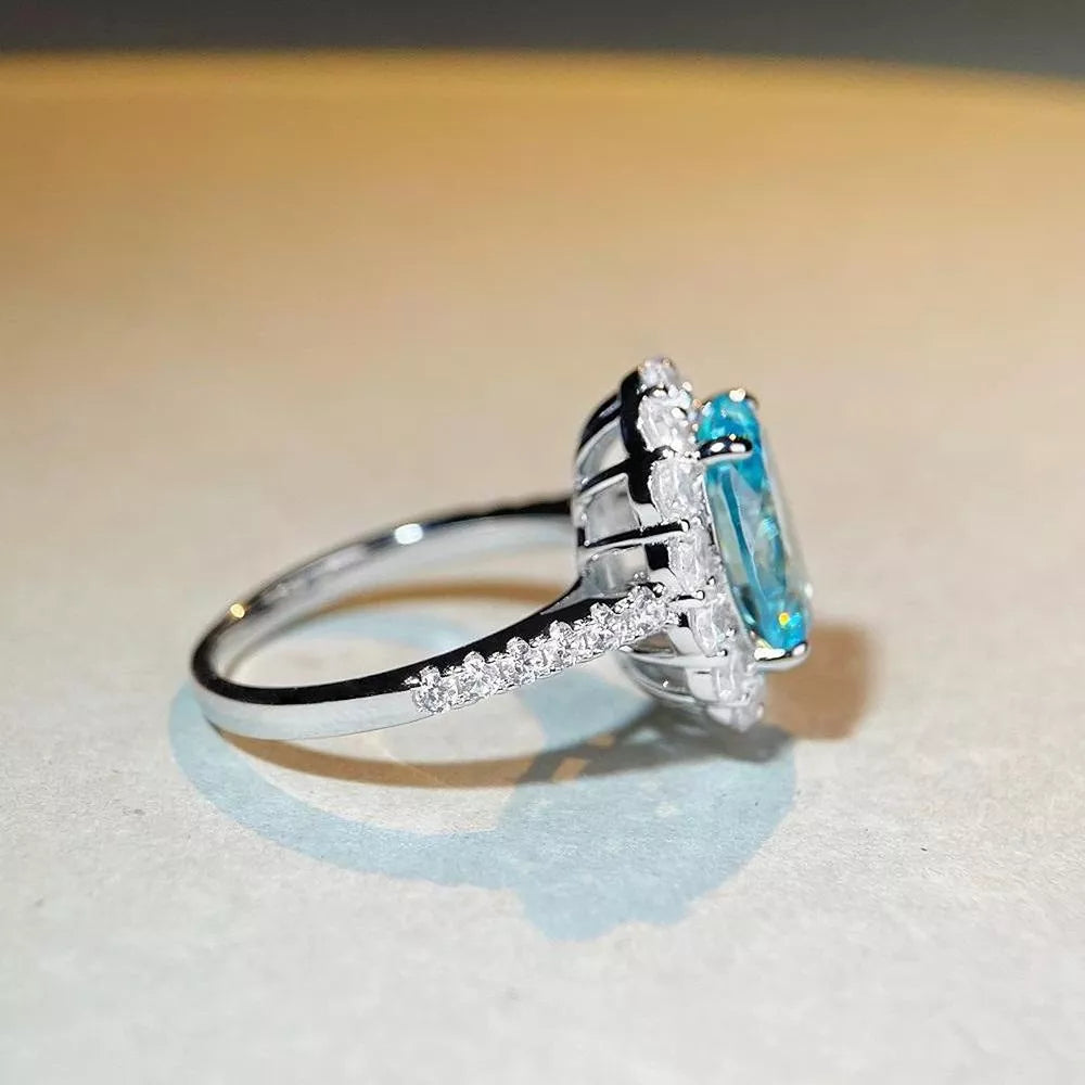 aquamarine ring with none and none