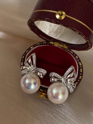 Synthetic Pearl,925 silver needle,Zircon Care instructions: Avoid wearing during earrings in Silver with drop silhouette