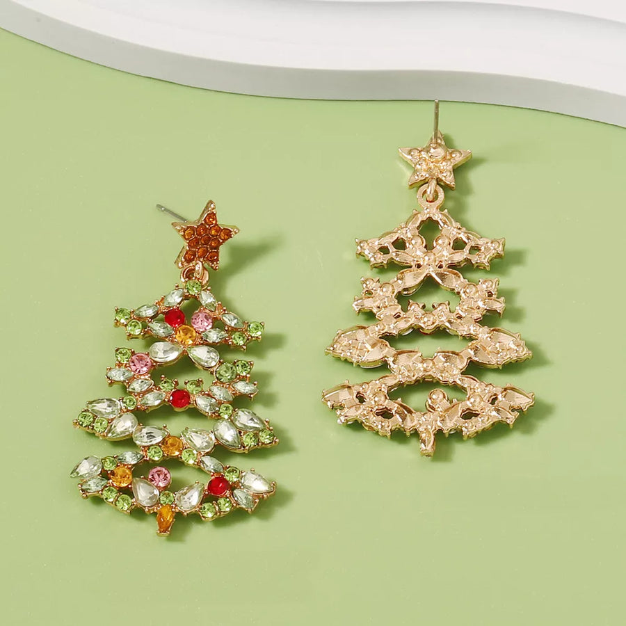 Colorful earrings with drop and post-back