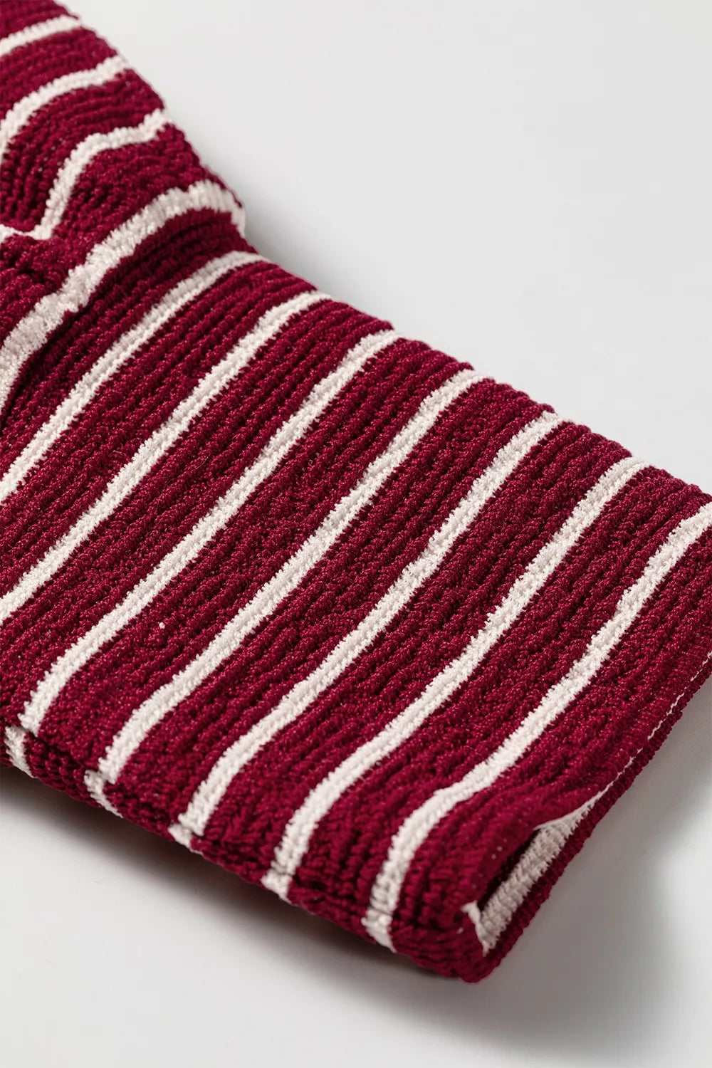 Stripe Drop Shoulder Long Sleeve Top option 8