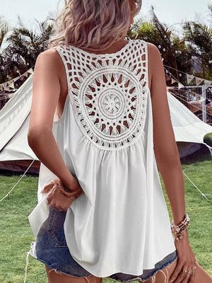 95%polyester, 5%spandex Care instructions: Machine wash cold tank top in White with relaxed silhouette