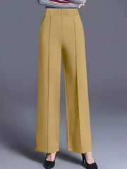 light gray wide-leg pants