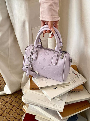 Top Handle Crossbody Bag in Pink Purple