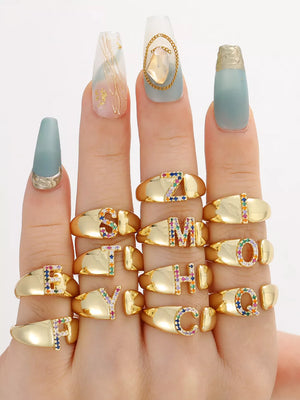 ring in gold featuring gold-plated and band fit