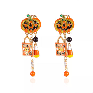 edgy earrings in orange with not applicable