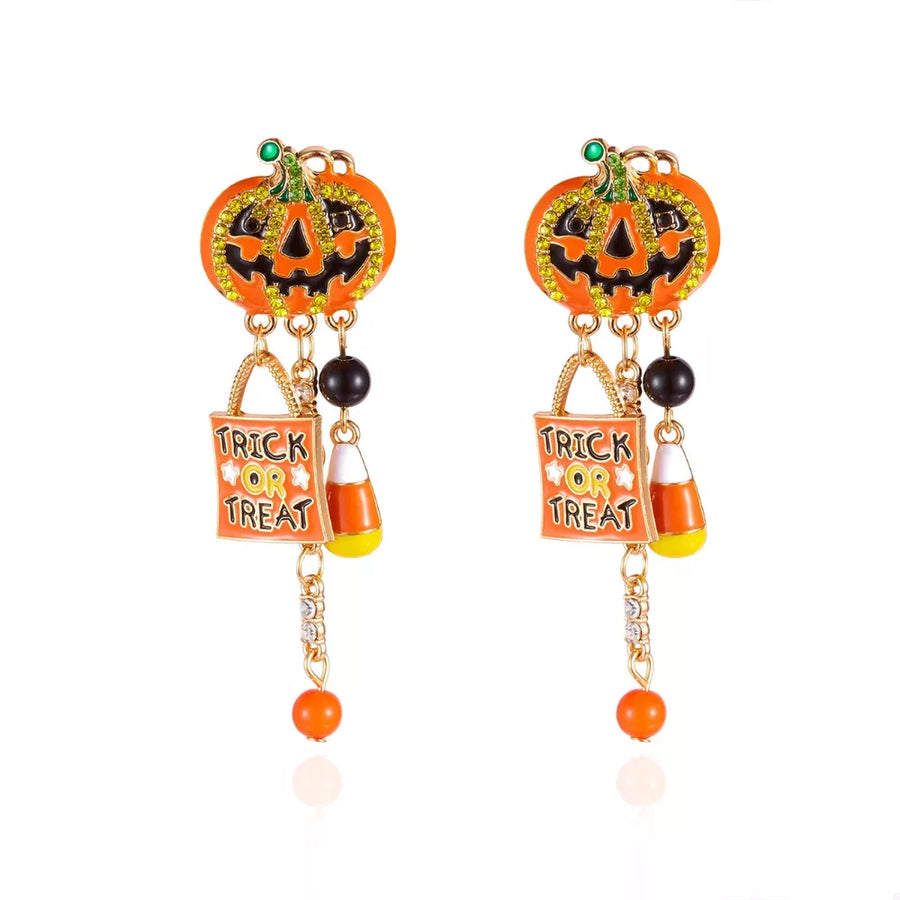 edgy earrings in orange with not applicable