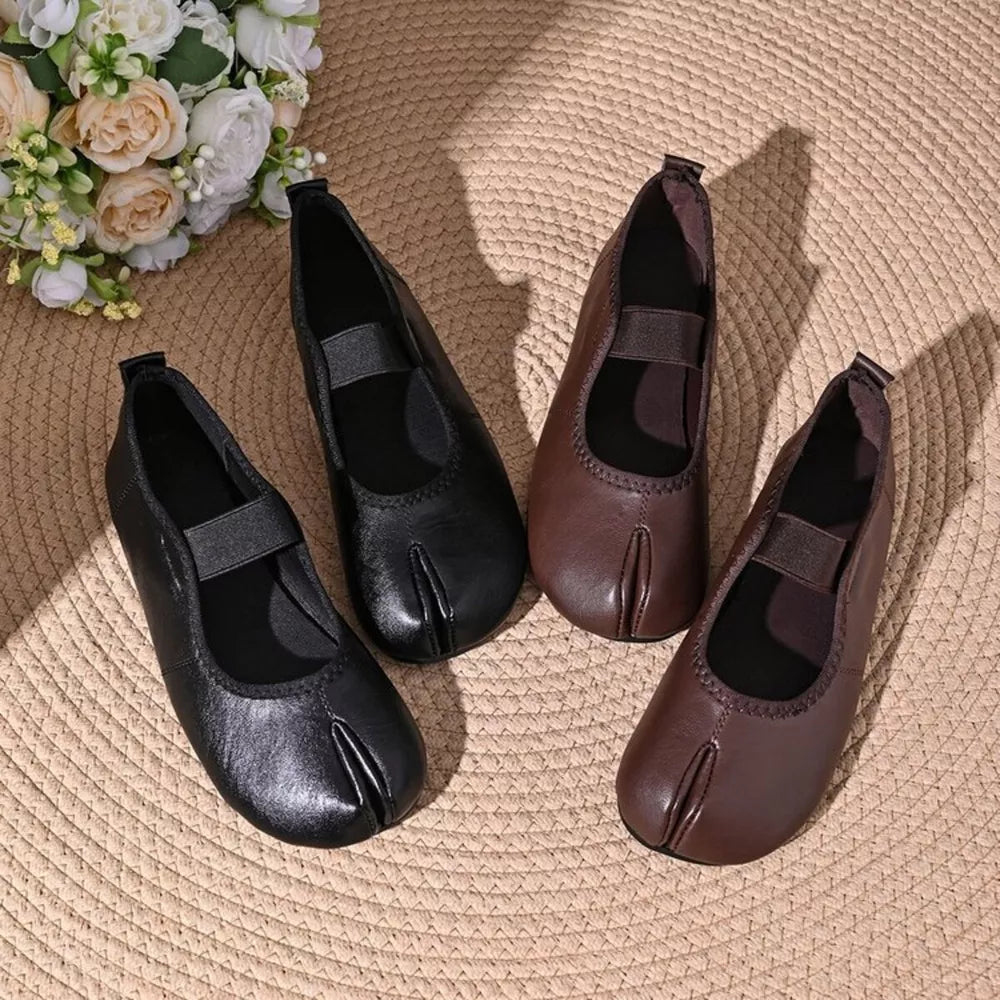 flats in black featuring split-toe and flats fit