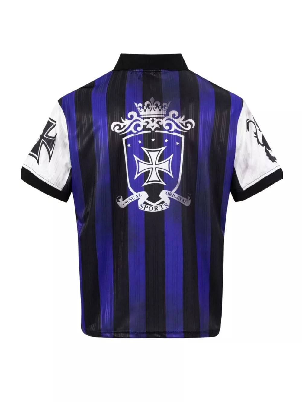 Men's Striped Soccer Jersey T-shirt in Royal Blue