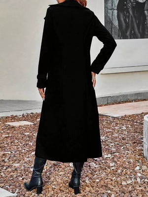 classic trench coat in Green with notch lapel